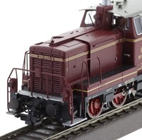 ESU 31744 H0 - Diesel Locomotief, H0, V60, 261 652 DB, oudrood, Ep IV, Vorbildzustand um 1975, LokSound, Rook, Kupplung DC/AC-2