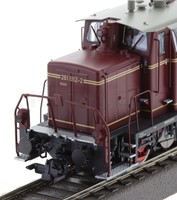 ESU 31744 H0 - Diesel Locomotief, H0, V60, 261 652 DB, oudrood, Ep IV, Vorbildzustand um 1975, LokSound, Rook, Kupplung DC/AC-3