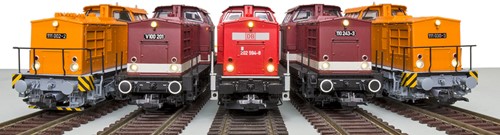 ESU 31762 H0 - Diesel Locomotief, H0, V100 DR, 202 594 DB, verkeersrood, Ep V, Vorbildzustand um 2000, LokSound, Rook, Kupplung DC/AC-2