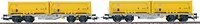 ESU 36600 H0 - Containerdraagwagen H0 Sgmmns D-AAEC Ep. VI DC