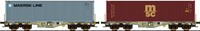 ESU 36605 H0 - Containerdraagwagen Maersk + MSC H0 Sgmmns D-AAEC Ep. VI DC