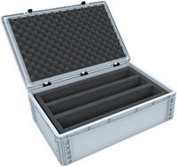 Feldherr EB85Set 0 -  Eurobox / containerkoffer met Treinbed - 3 compartimenten voor 0-spoor verticaal