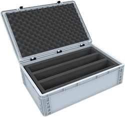 Feldherr EB85Set 0 -  Eurobox / containerkoffer met Treinbed - 3 compartimenten voor 0-spoor verticaal